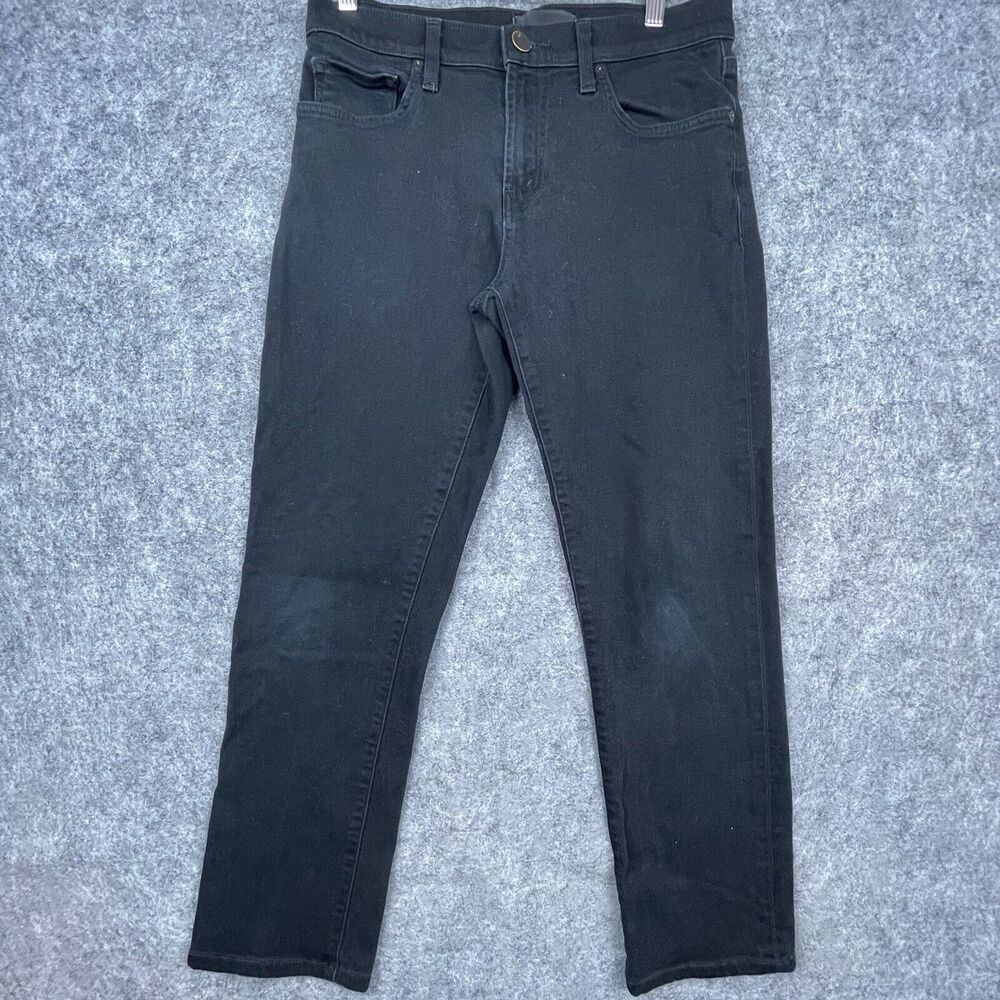 J Brand Jeans Womens 31 Black Tyler Clancy Straight Cropped Capri